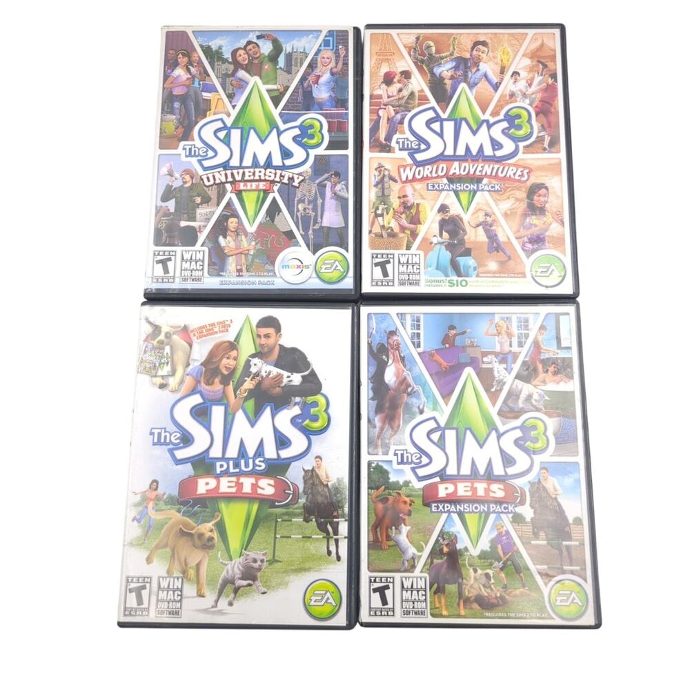 The Sims 3 Expansion Pack Lot PC Mac University World Adventures Pets Video Game